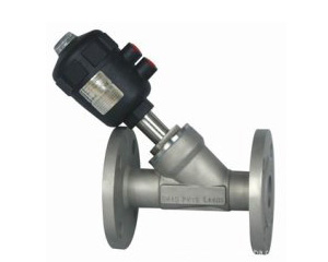 气动法兰角座阀